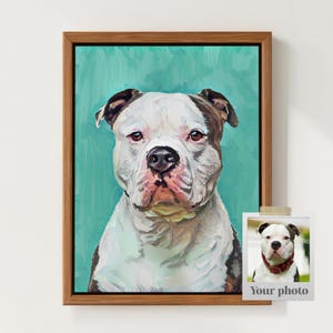 Ritratto personalizzato di un animale domestico, ritratto di un cane da una commissione fotografica, ritratto di un cane personalizzato, poster moderno, regalo commemorativo per animali domestici, stampa su tela unica per animali domestici