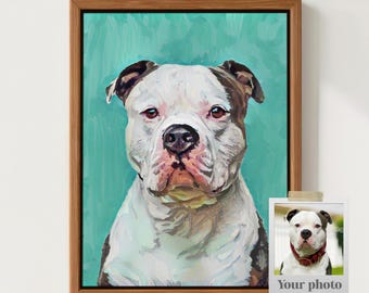 Custom Pet Portrait, Dog Portrait from Photo Commision, Personalized Dog Portrait, Modern Poster, Pet Memorial Gift, Unique Pet Canvas Print