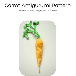 Amigurumi schema uncinetto carota verdura giocattolo cucina gioco cibo