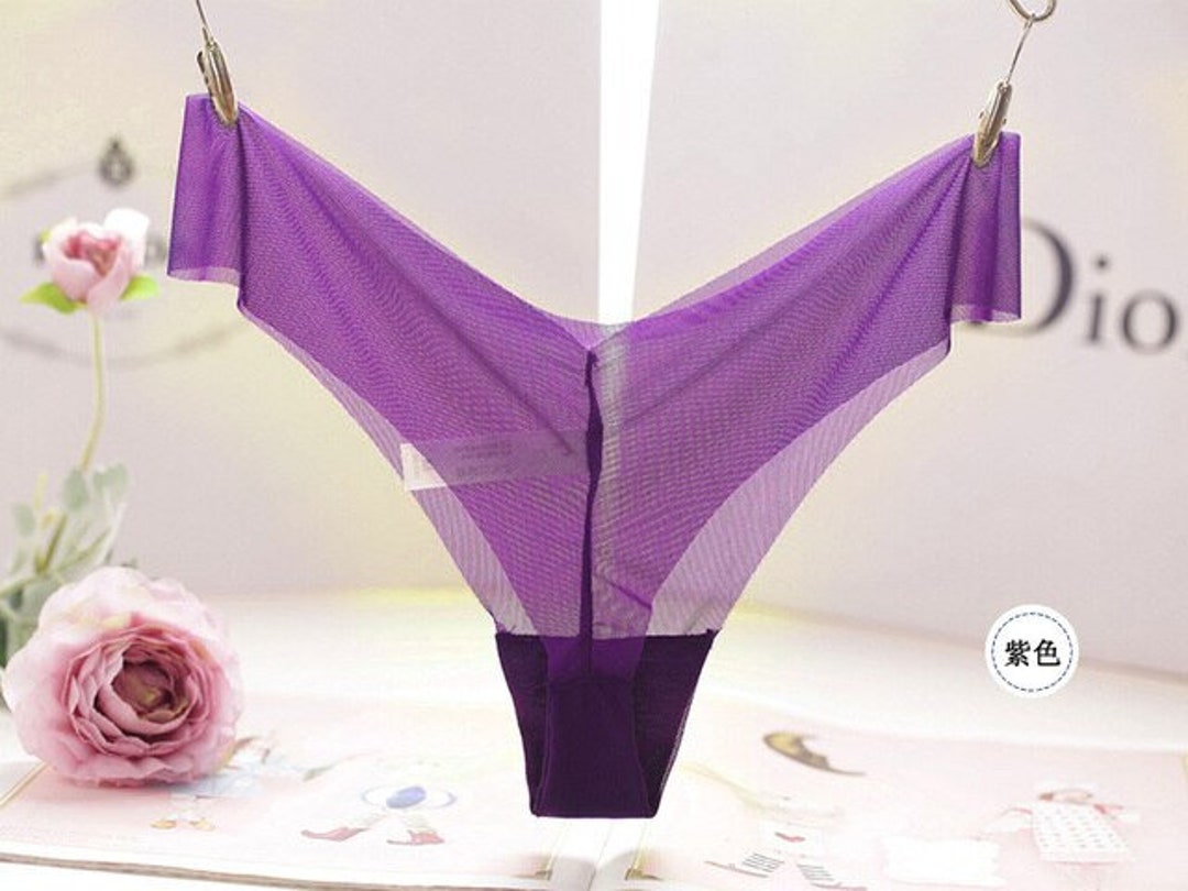Purple Hot See Through Panties See Through Lingerie Super - Etsy
