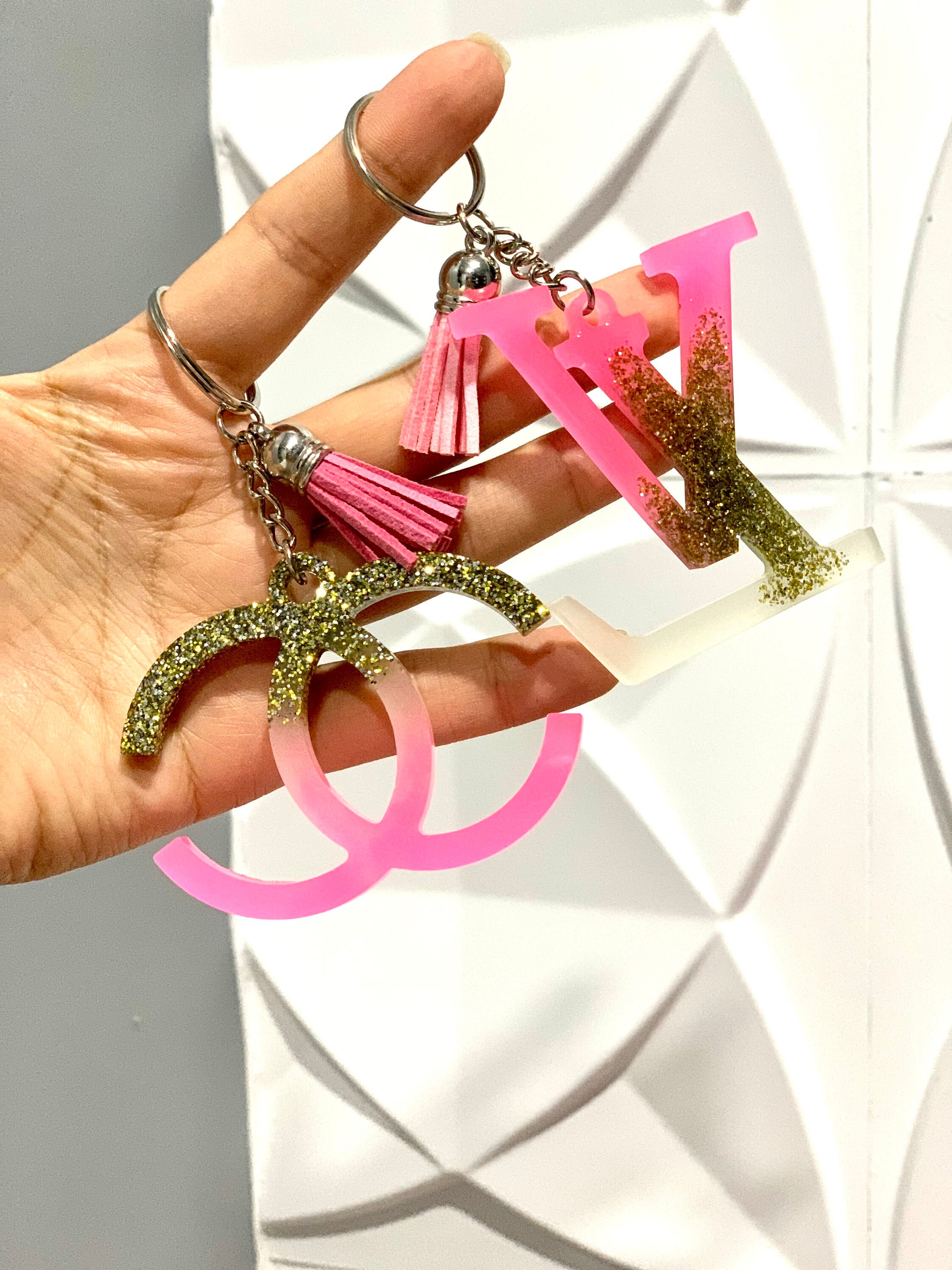 Designer inspired Keychain Resin Keychain Luxury Keychain Etsy