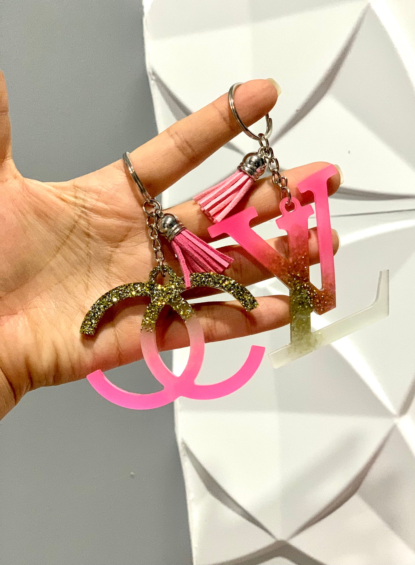 Designer inspired Keychain Resin Keychain Luxury Keychain Etsy