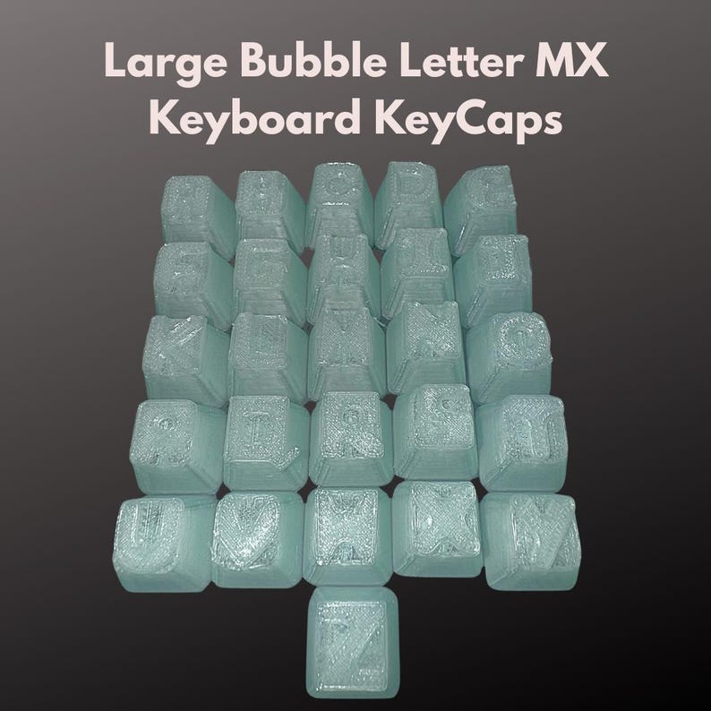Large Letter Keycap | Bubble Letter Caps for Mechanical Keyboard ...