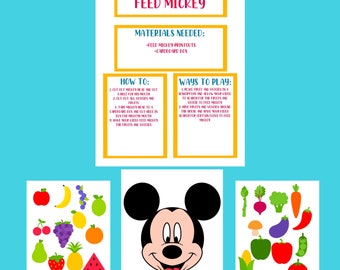 Nourrissez Mickey Fruits et Légumes Activité pour tout-petits