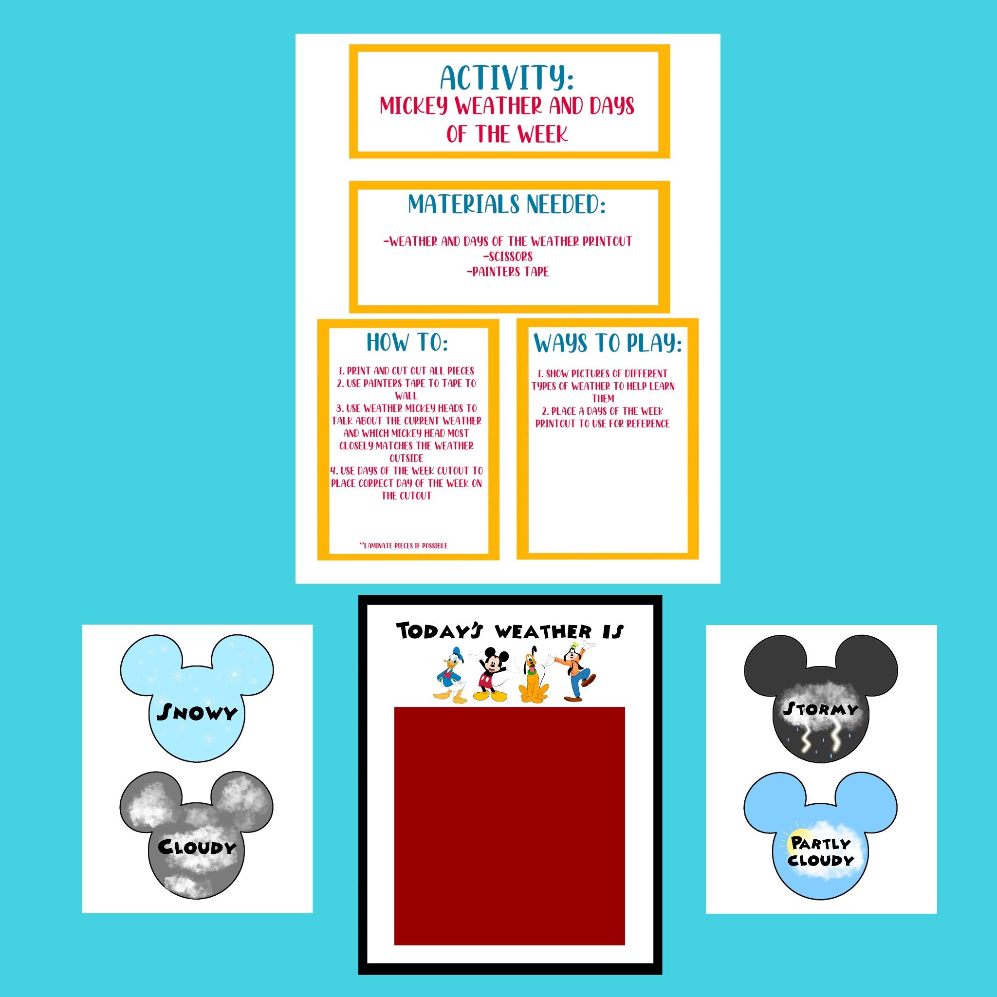 Mickey Mouse Toddler Activity Bundler - 6 Activities - Preschool ...