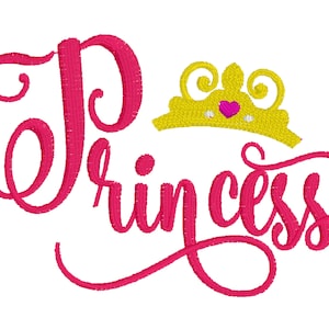 Princess Embroidery Design - Instant Download, 11 formats available