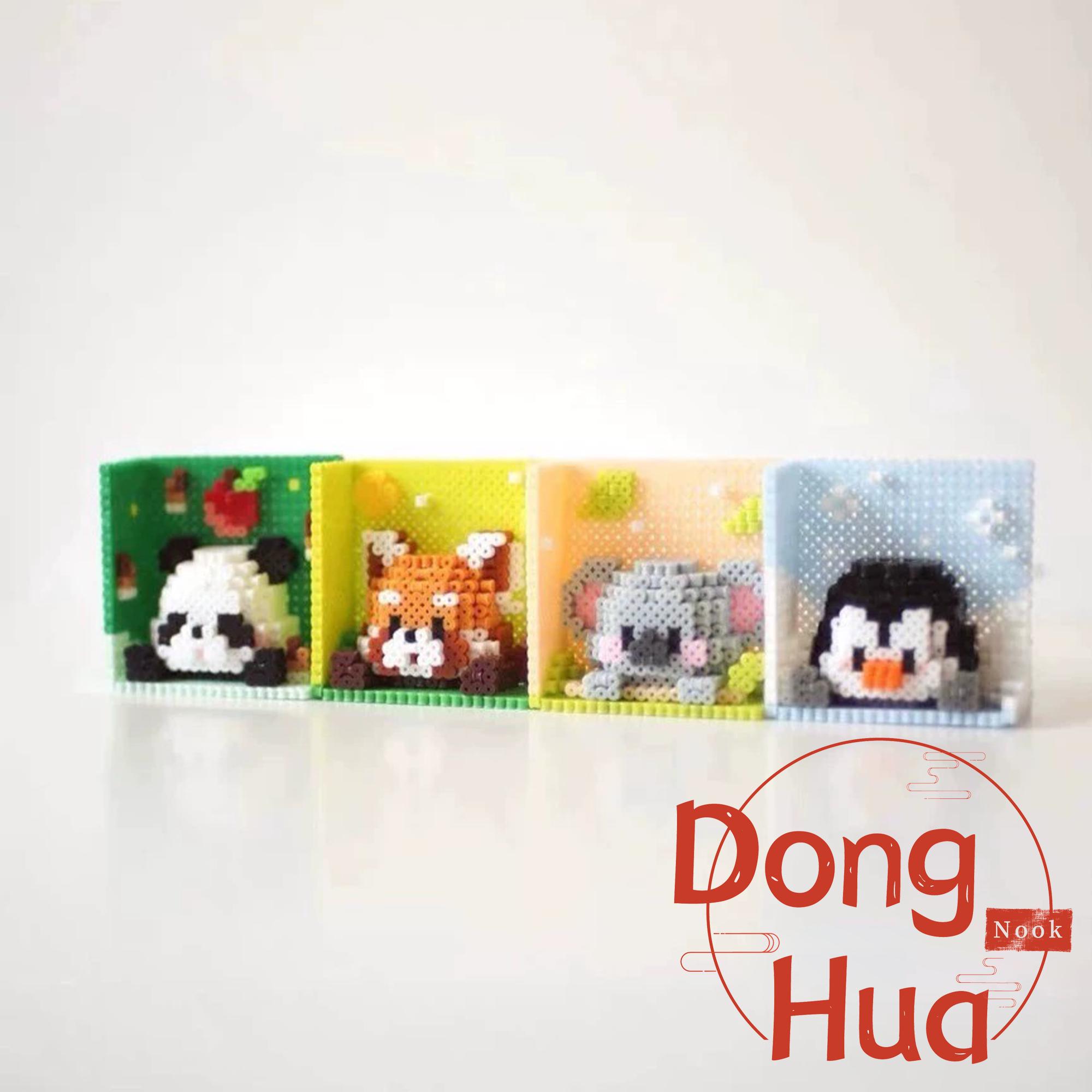 OLYCRAFT 16 Perline In Silicone A Forma Di Animali - Koala, Tartaruga, Elefante, Panda, Mucca, Procione - Foro 2 Mm - Per Gioielli Fai Da Te, Bracciali E Collane - 3