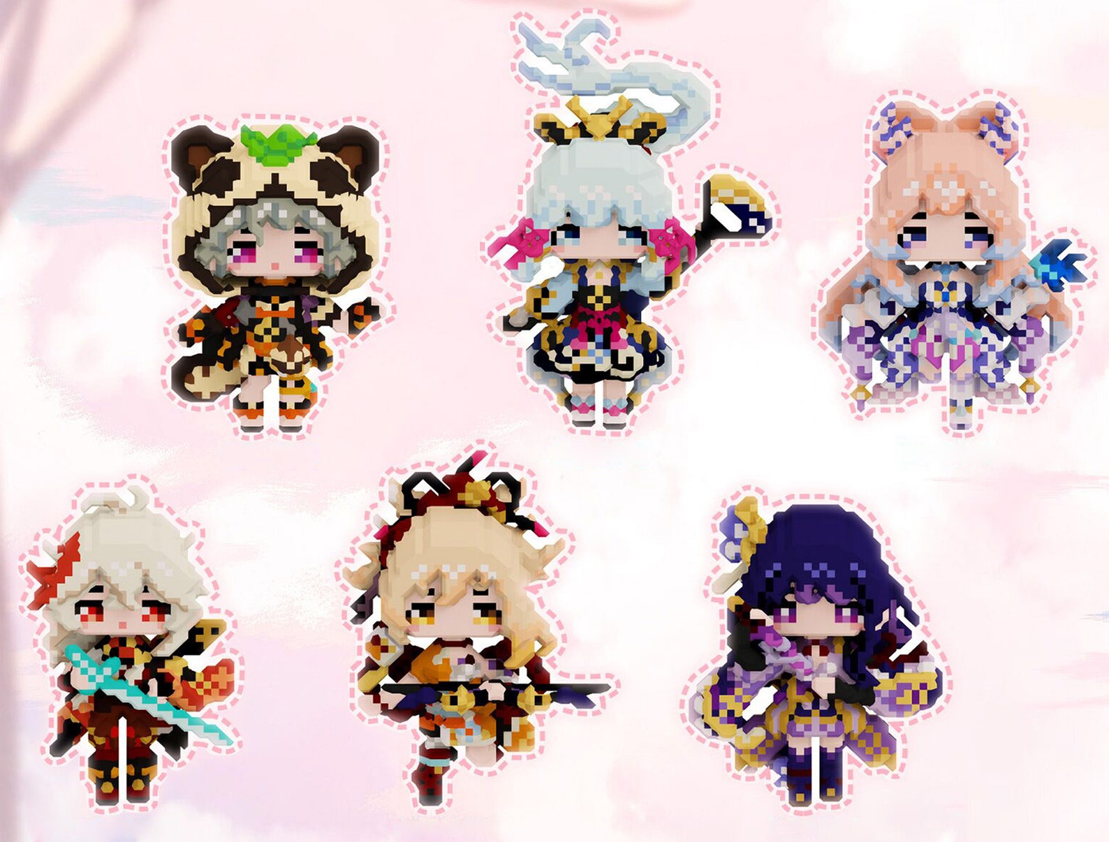 Instant Download Genshin Impact Perler Bead Pattern Raiden - Etsy UK