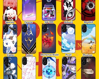 Honkai Star Rail-hoesje voor mobiele telefoon, Pearl, Cyrene, Evanescia, Phinon, Cipher, Castorice, The Herta