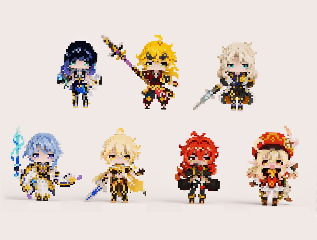 Instant Download Genshin Impact Perler Bead Pattern Yelan Etsy