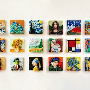 Instant Download 18 Pieces Kit Famous Paintings Perler Bead Patterns