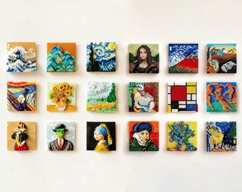 Instant Download 18 Pieces Kit Famous Paintings Perler Bead Patterns