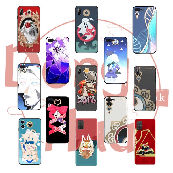 Étui pour téléphone portable Honkai Star Rail Étui pour téléphone portable iPhone Samsung, Acheron, Black Swan, Sparkle, Misha, Ruan Mei, Dr Ratio, Huohuo, Argenti