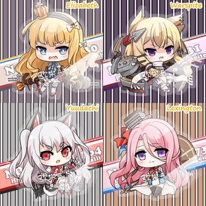 Azur Lane Charm Standees Buy 2 Get 1 Free, Azur Lane Figure Standee, Azur Lane Acrylic Stand, Azur Lane Keychain, Azur Lane Figure Stand