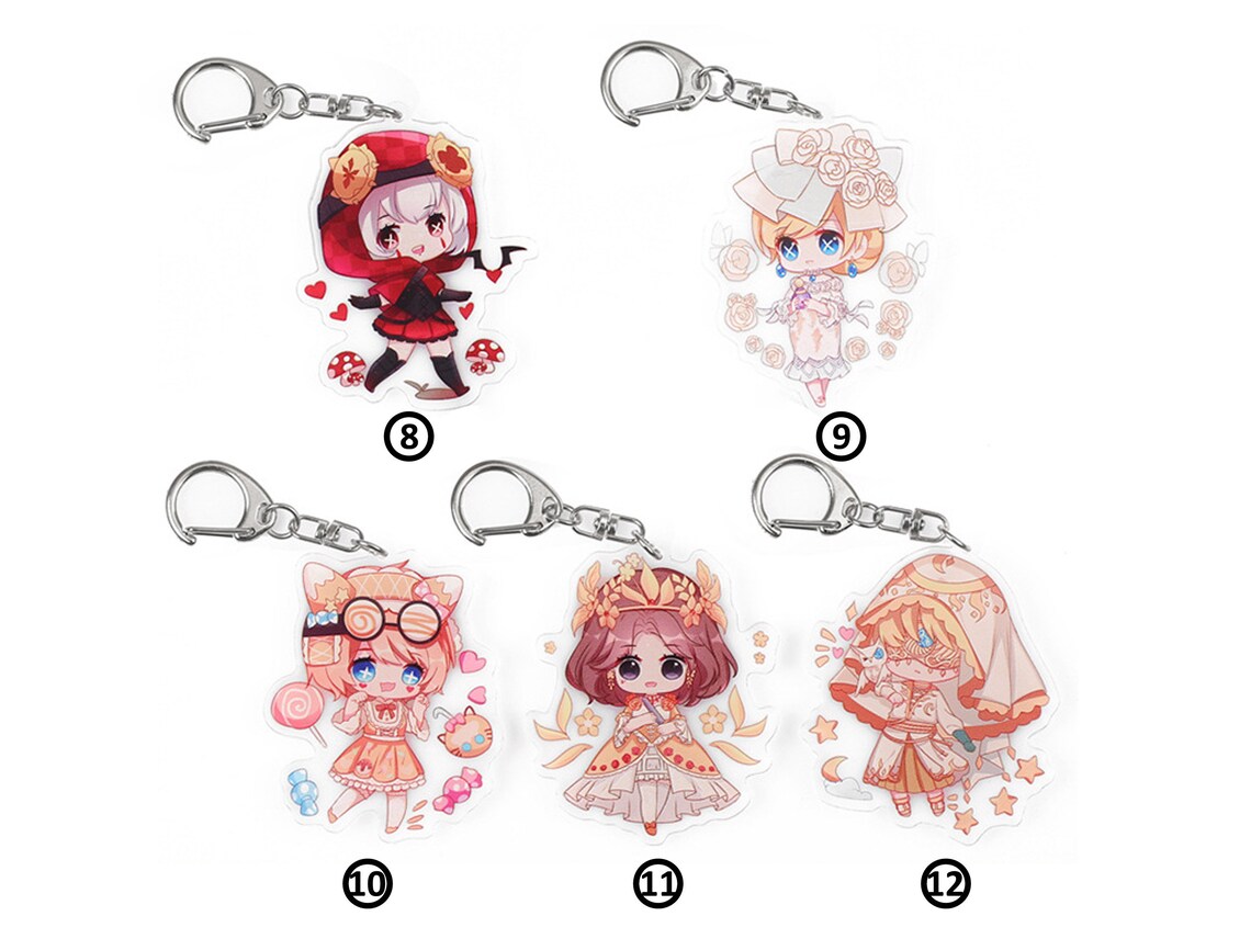 Identity V Charm 2 Pieces Identity V Keychain IDV Charms Etsy