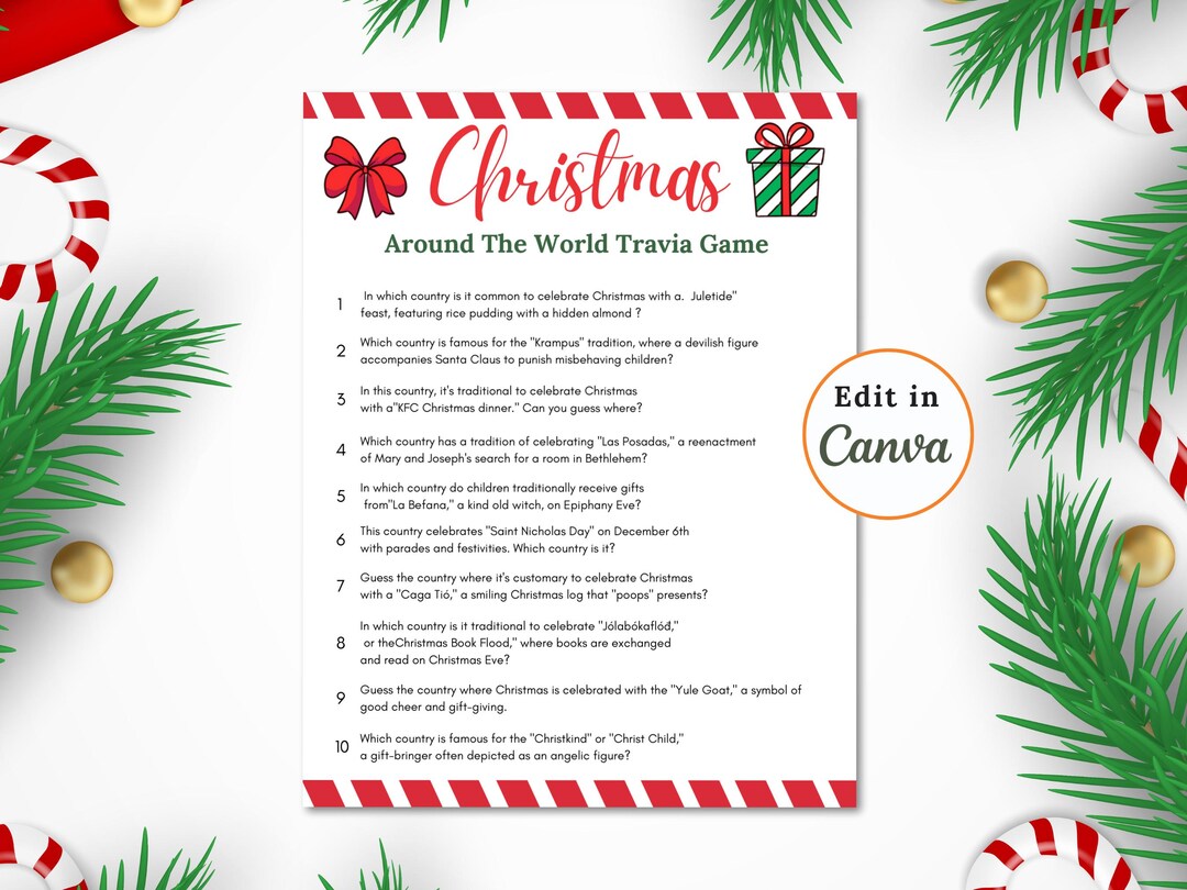 Editable Around the World Game, Kids PARTY ACTIVITIES, Instant Download