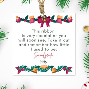BEWERKBARE LINTERTAG, ornament dezelfde grootte als ik, aandenken kersttag voor klas moeders en cadeaus, Instant Download
