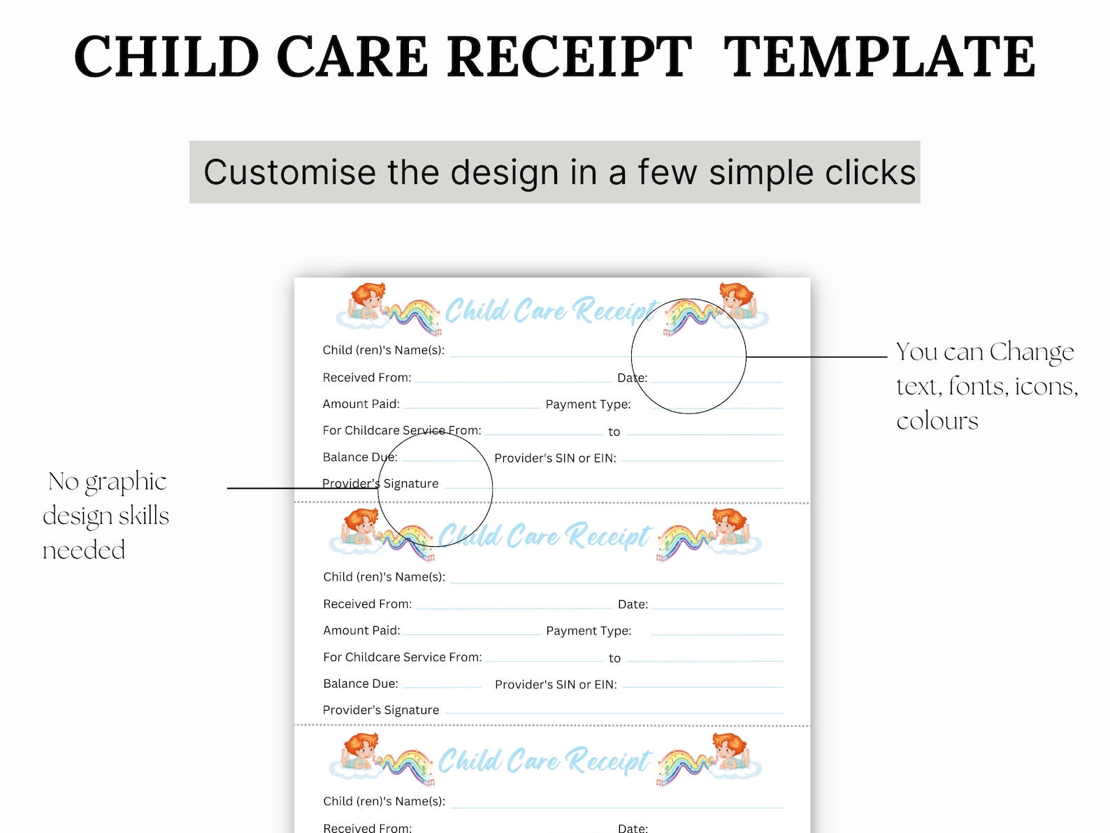 Printable Receipts For Daycare