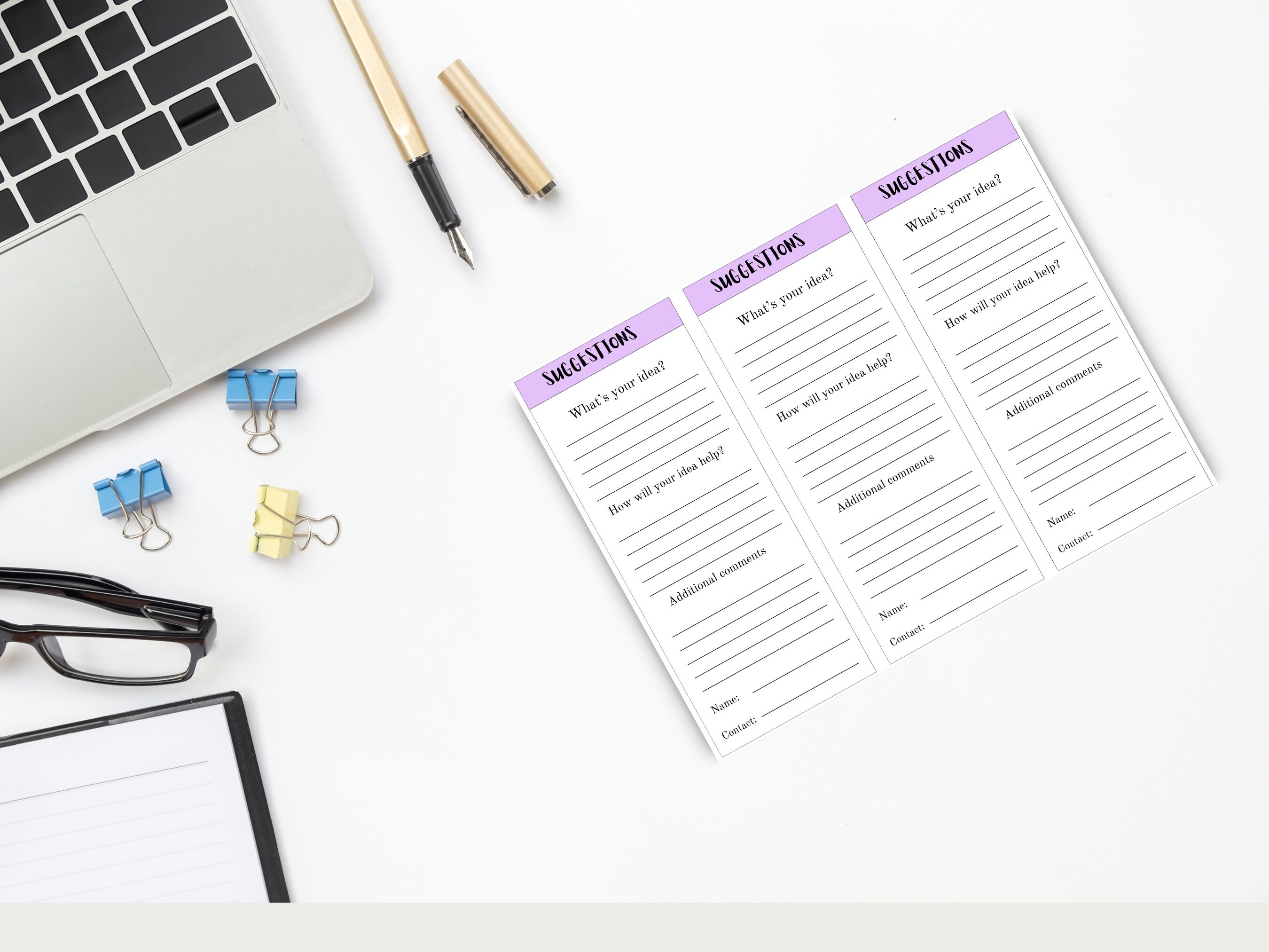 EMPLOYEE SUGGESTION CARD, Suggestion Box, Suggestion Template