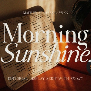 Morning Sunshine - 80&#39;s Retro Font, 90&#39;s Modern Serif Font, branding font, Modern font, canva font, procreate font, cricut font, logo font