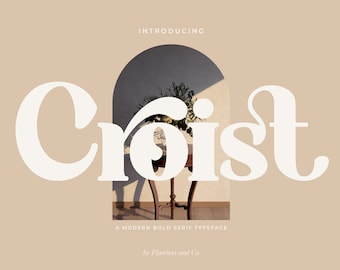 Croist - Modern Retro Serif Font, Retro Font, Procreate Font, Canva Font, Cricut Font, Branding Font, Logo Font, serif font, elegant font