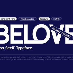 Belove - Sans Serif Font, Bold Font, Ligature Font, Alternate Font, Branding Font, Logo Font, Procreate Font, Cricut Font, Canva Font