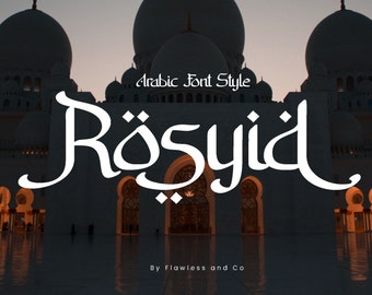 Rosyid - Ramadhan Arabic Font, Challigraphy font, Religi Font, Moslem Font, Canva font, Procreate font, Cricut font, Elegant Font
