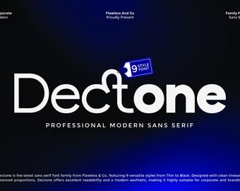 Dectone Sans Serif Font: Modern Logo & Branding Typeface