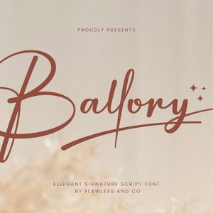 Ballory - Elegant Signature Script Font, Script Font, Signature Font, Modern Font, Elegant Font, Canva Font, Cricut Font, Procreate Font