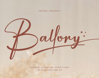 Ballory - Elegant Signature Script Font, Script Font, Signature Font, Modern Font, Elegant Font, Canva Font, Cricut Font, Procreate Font