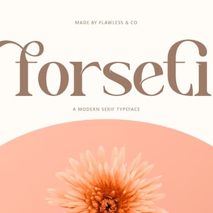 Forseti - Serif Font, Canva Font, Procreate Font, Cricut font, Modern Serif Font, branding font, boho font, logo font, sans serif, Display