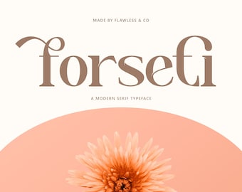 Forseti - Serif Font, Canva Font, Procreate Font, Cricut font, Modern Serif Font, branding font, boho font, logo font, sans serif, Display