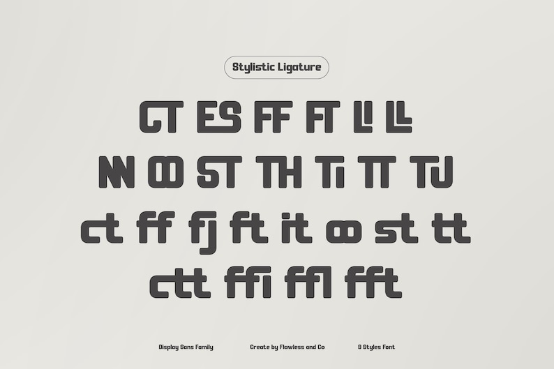 Ss Typeface Satuva Bold Sans Serif Font: 9 Style Luxury Typeface - Etsy