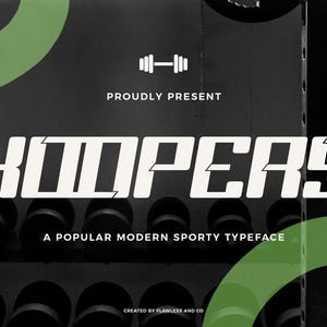 Koopers - Sports Font, Bold Font,Jersey Font,Modern Font,Canva Font, Procreate Font, Branding Font, Logo Font,Typeface Font, Sans Serif Font