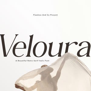 Veloura - Retro Serif Italic Font, Elegant Font, Luxury Font, Magazine Font, Logo Font, Branding Font, Typeface Font, Wedding Font