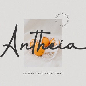 Antheia - Elegant Signature Font, Script Font, Elegant Font, Modern Font, Calligraphy Font, Canva Font, Procreate Font, Cricut Font