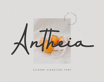 Antheia - Elegant Signature Font, Script Font, Elegant Font, Modern Font, Calligraphy Font, Canva Font, Procreate Font, Cricut Font