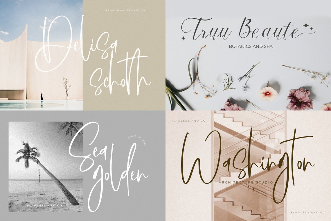 Modern Script Bundle - Font Cricut, Font Procreate, Canva Fonts ...