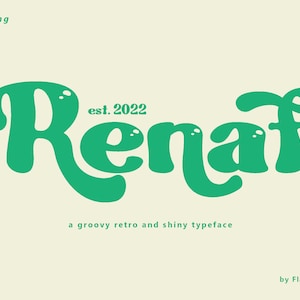 Renaf - Modern Retro Font, Procreate font, canva font, cricut font, logo font, branding font, font digital,  modern font,  retro classic