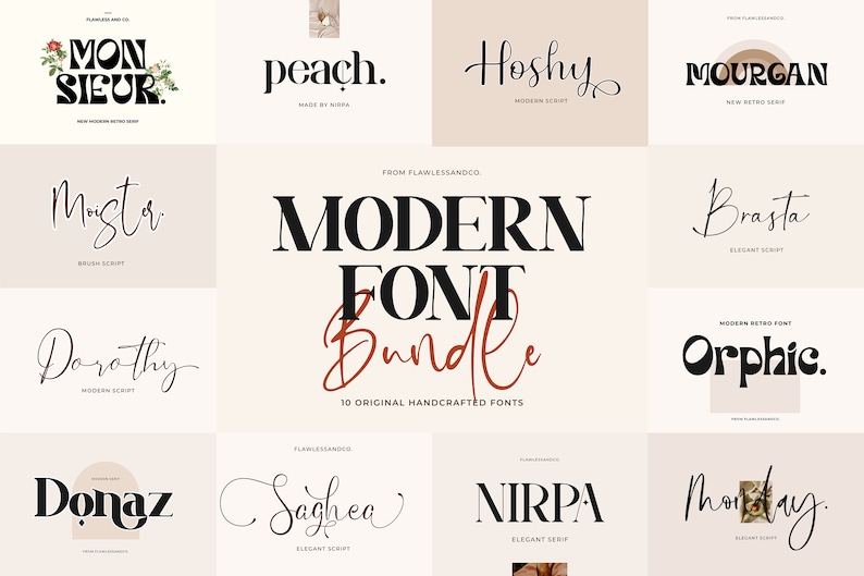 Modern Font Bundle Best Seller Font Cricut Fonts Procreate - Etsy