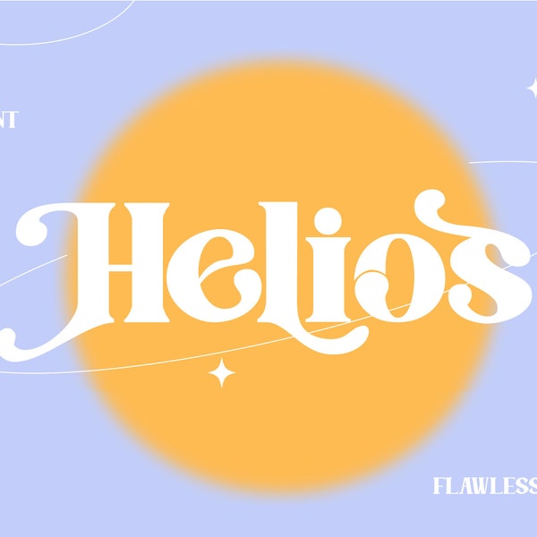 Helios - Modern Retro Font, Serif Font, Procreate Font, Sans Serif, Modern Boho font, Vintage Font, Classic Font, Canva Font, Cricut Font