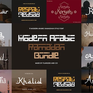 Nowoczesny arabski styl ramadanowy — czcionka Canva, czcionka Procreate, czcionka Cricut, czcionka logo, czcionka tytułowa, czcionka brandingowa, czcionka biznesowa,