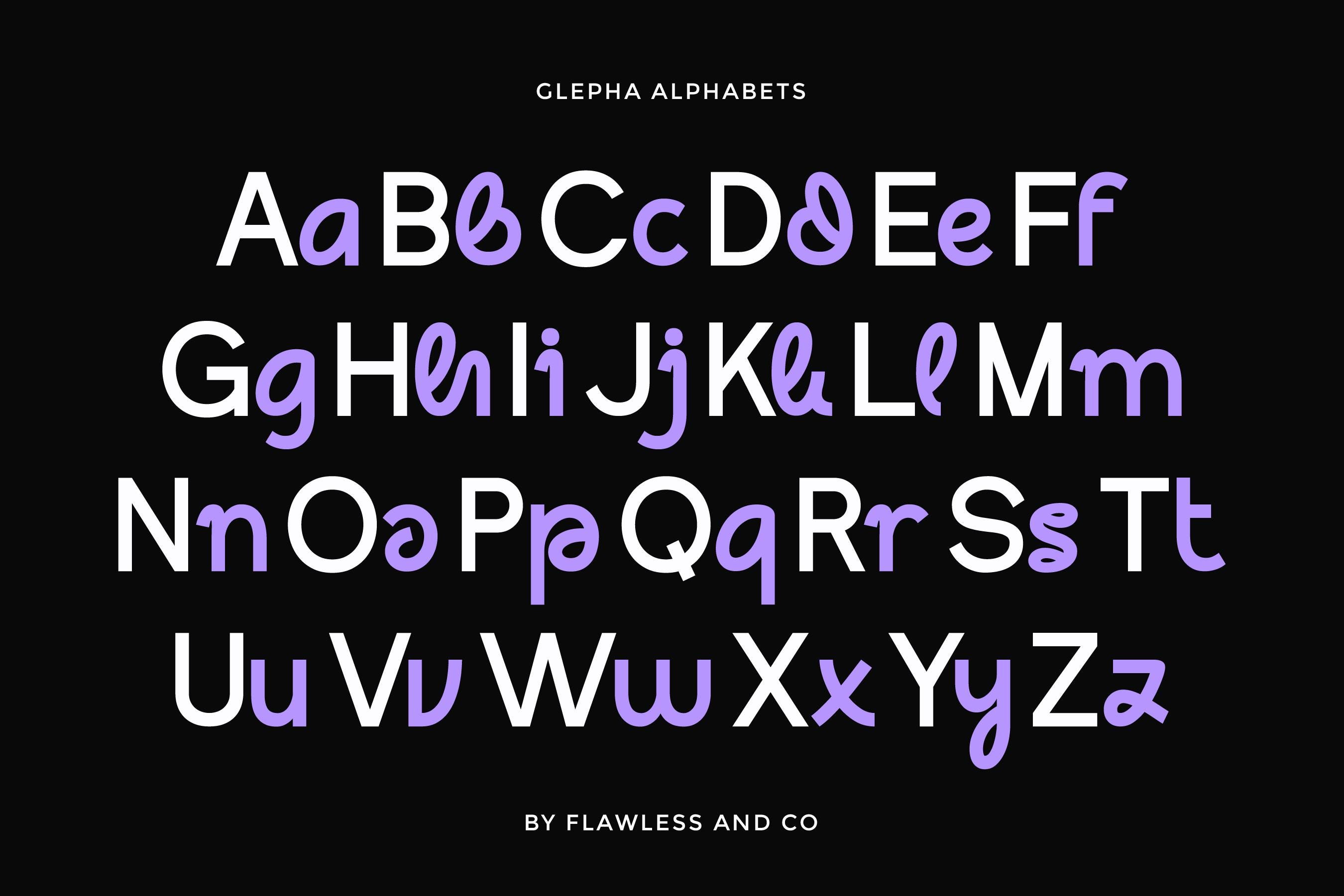Glepha - Sans Serif Font, Loopy Font, Stylish Font, Branding Font, Logo ...