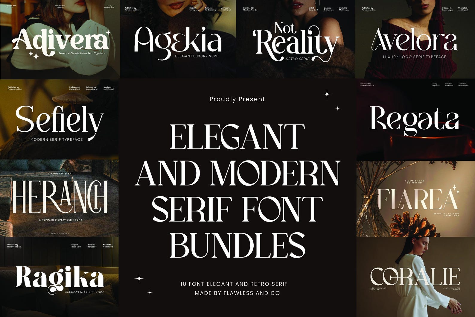 Elegant Serif Font Bundle - Serif Font, Elegant Font, Bundle Font ...