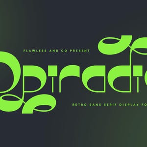 Opiradia - Retro Sans Serif Font, Branding Font, Modern Font, Logo Font, Bold Font, Tech Font, Display Font, Typography Font, Typeface Font