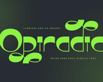 Opiradia - Retro Sans Serif Font, Branding Font, Modern Font, Logo Font, Bold Font, Tech Font, Display Font, Typography Font, Typeface Font
