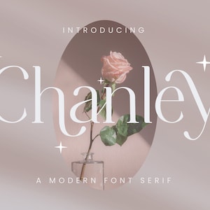 Chanley - Modern Serif Font, Boho Font, Milenial Font, canva font, procreate font, cricut font, logo font, branding font, elegant font