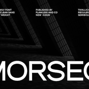 Morseo - Family Sans Serif Font, Branding Font, Logo Font, Modern Font, Elegant Font, Corporate Font, Typeface Font, Classy Font, Bold Font