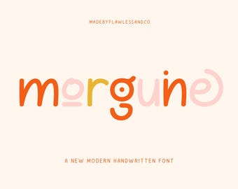 Morguine - handgeschreven lettertype, Sans Serif-lettertype, Canva-lettertype, Procreate-lettertype, lettertype voor Cricut, brandinglettertype, lettertype logo, speels lettertype