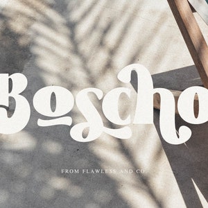 Boscho - Retro Serif Font, Modern Font, Boho Font, Retro Font, Branding Font, Swash Font, Fonts for Cricut, Bohemian Fonts, Cricut Fonts